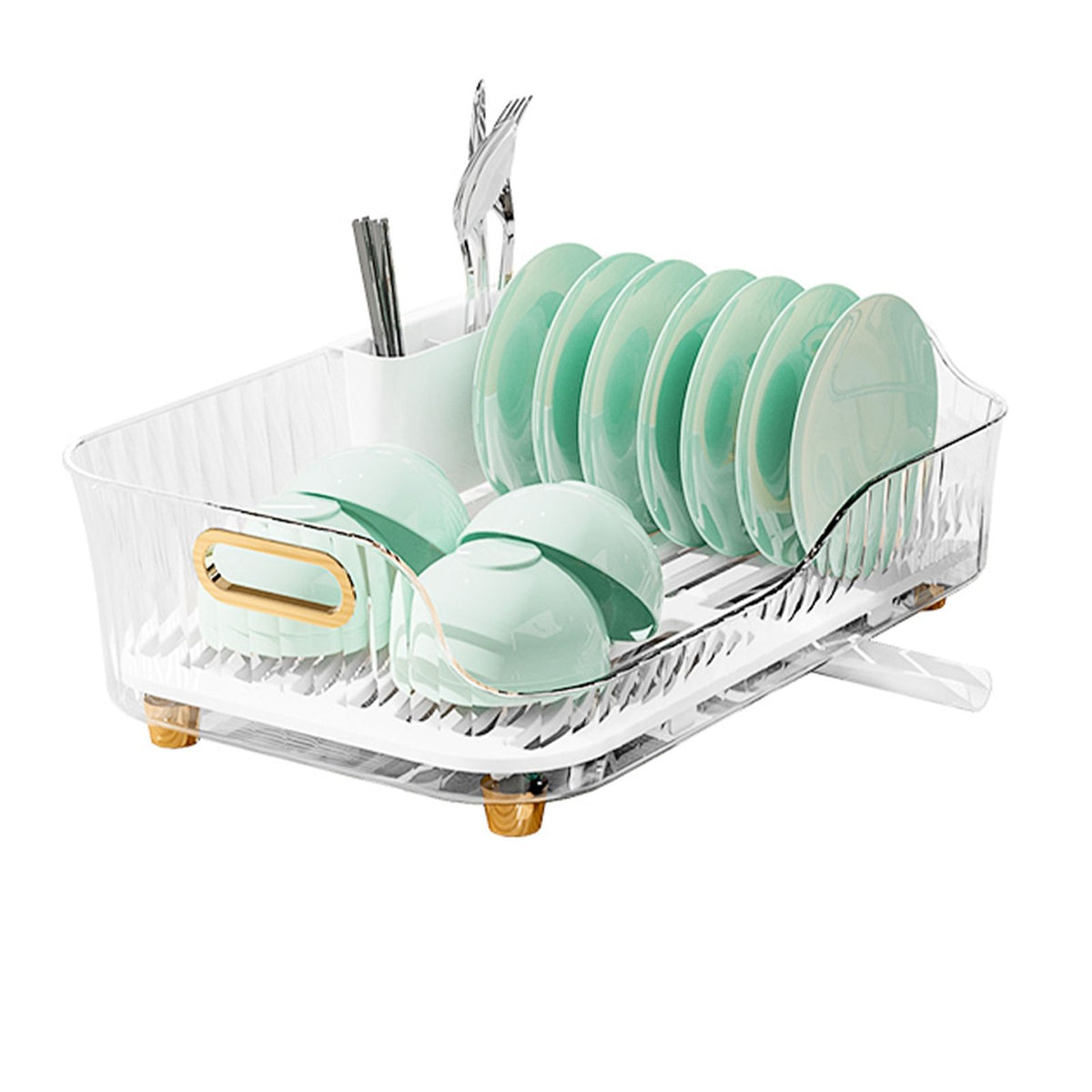 Dish Drying Rack Multipurpose Large Capacity Detachable Space Saving Drain Holes Sink Drying Rack for Kitchen Counter