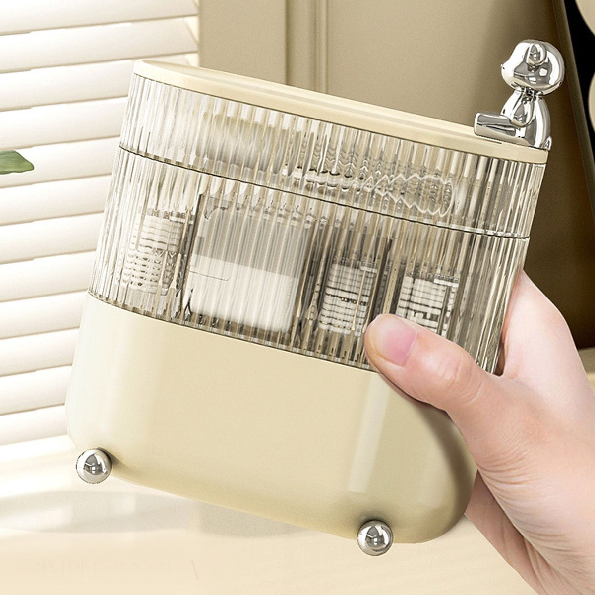 Plastic Cable Management Box Cosmetic Makeup Organizer for Office Home Desk Accessories Storage for Stationery Supplies Partition Storage