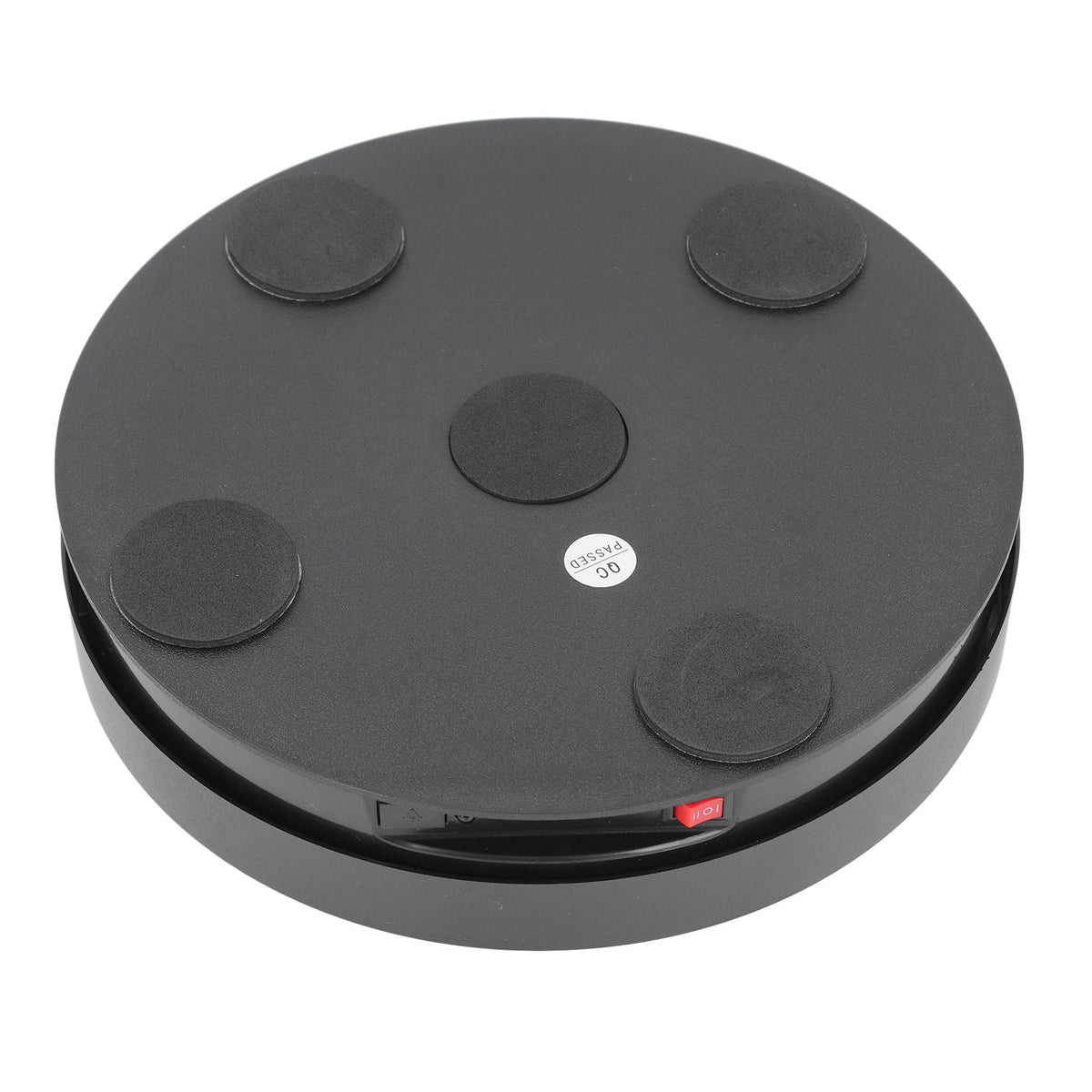 360 Degree Rotating Display Stand Speed and Direction Adjustable USB Powered 22cm Electric Rotating Turntable with Colorful Light Black