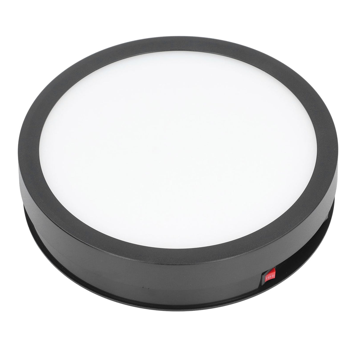 360 Degree Rotating Display Stand Speed and Direction Adjustable USB Powered 22cm Electric Rotating Turntable with Colorful Light Black