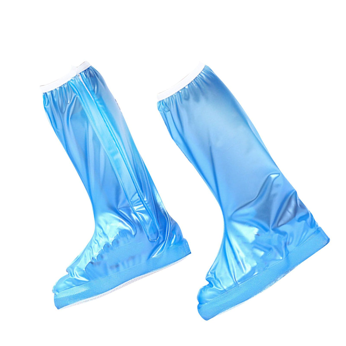 Rain Shoe Cover PVC High Waterproof Thickened Sole Anti Slip Foldable Rain Boot Shoe Cover for Men Women Outdoor Blue XXL