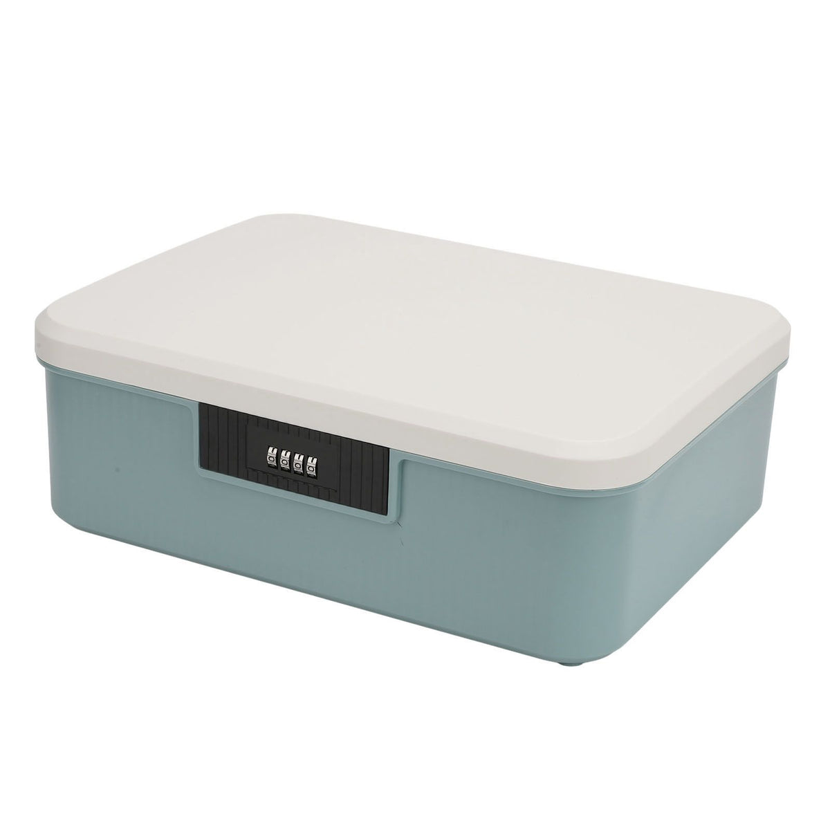 Password Storage Box 16L Capacity Compartment Design File Storage Case Document Organizer with Password Lock for Important Documents Files Items Blue