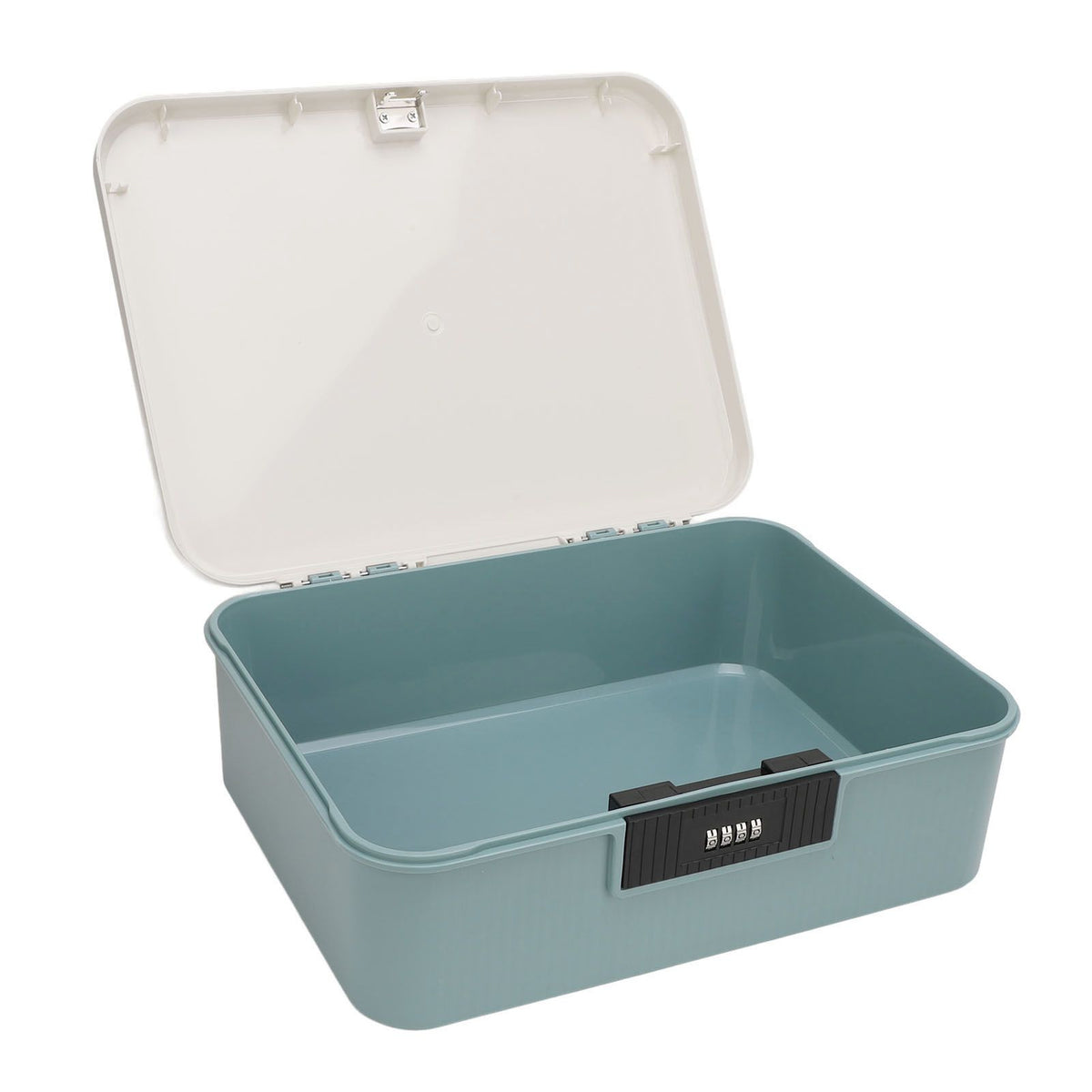 Password Storage Box 16L Capacity Compartment Design File Storage Case Document Organizer with Password Lock for Important Documents Files Items Blue