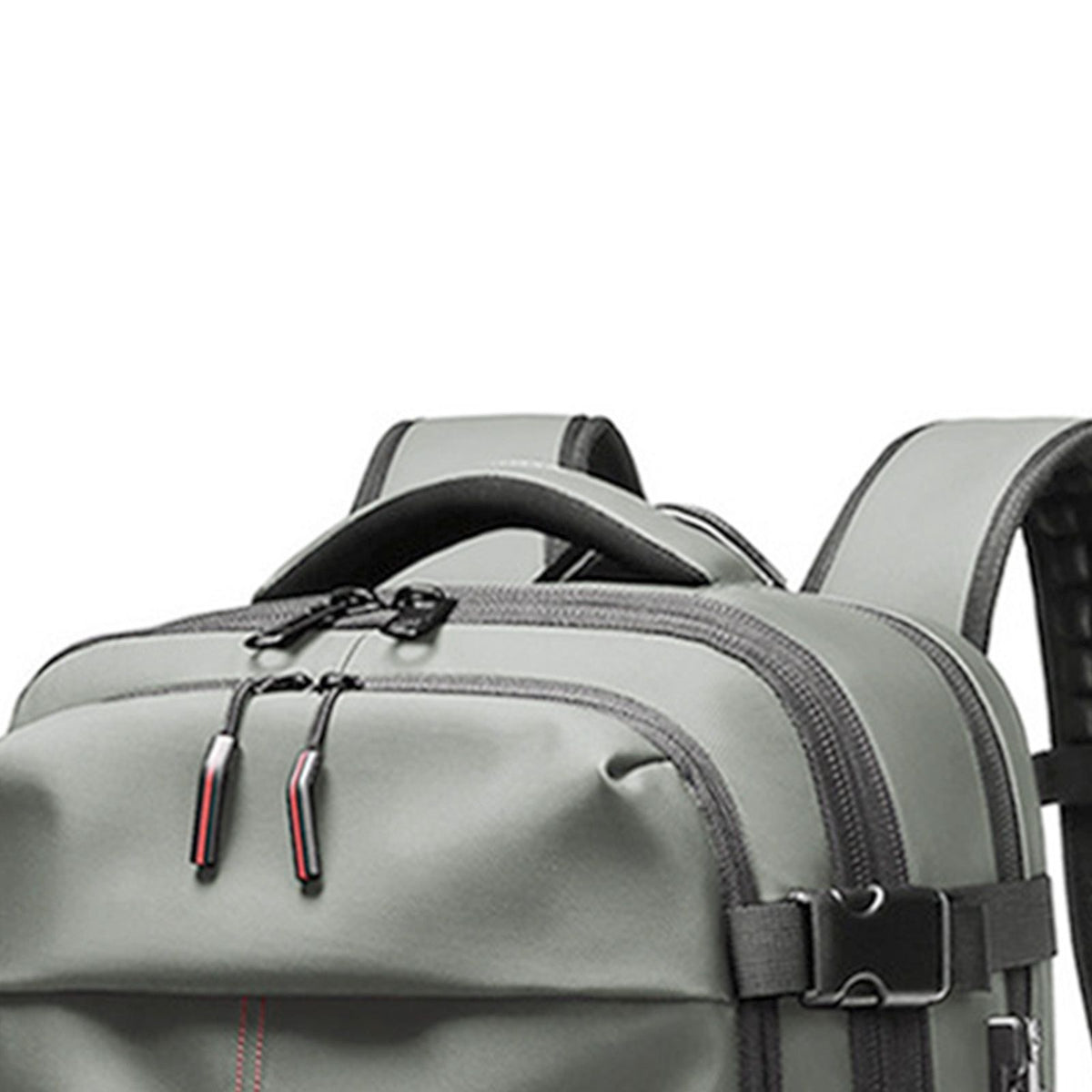Vacuum Backpack 19 Inch Large Capacity Stylish Casual Waterproof Men Expandable Travel Backpack with Vacuum Pump for Travel Business Green