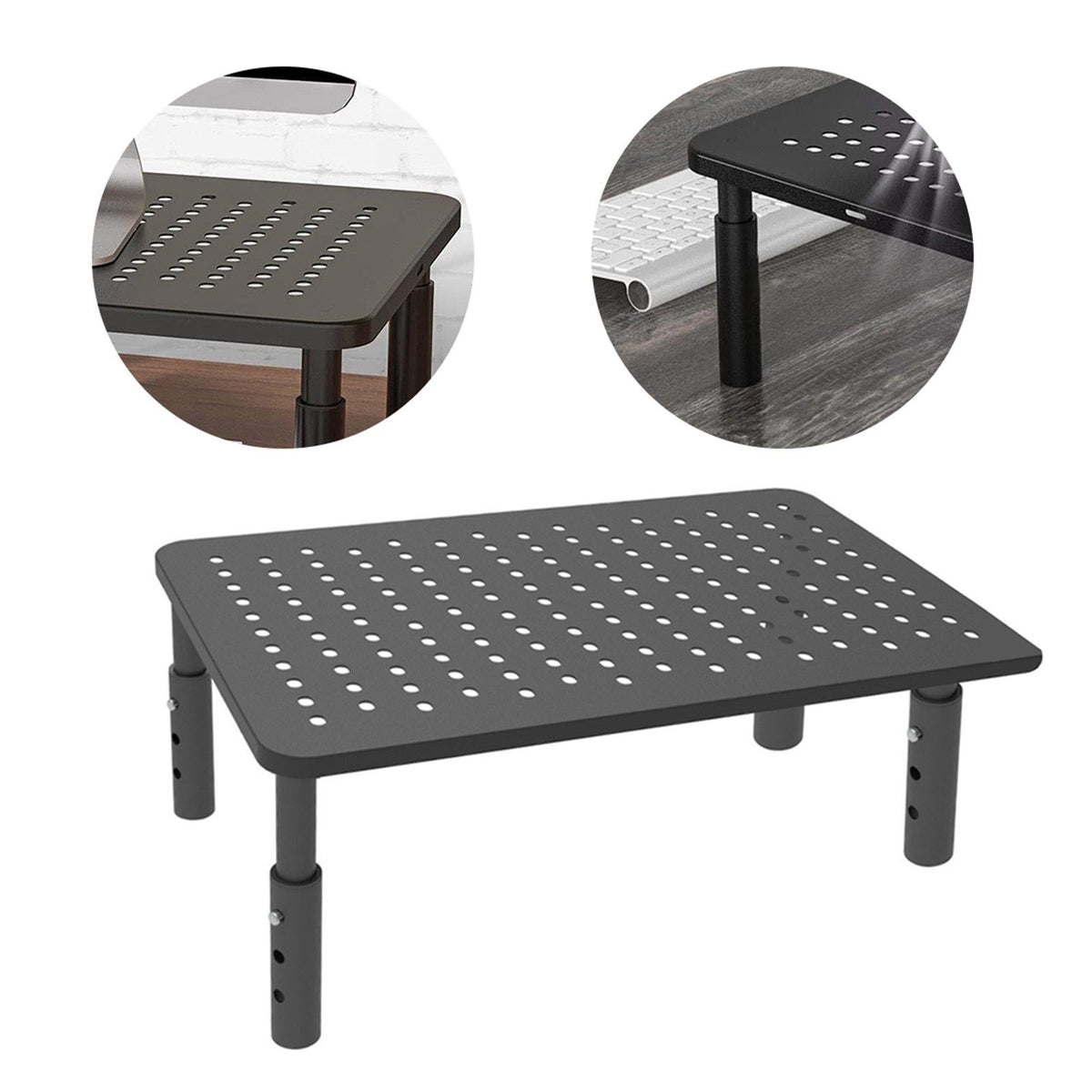Desk Computer Stand Height Adjustable Metal Good Heat Dissipation Anti Slip Pad Desk Laptop Riser for Study Room Office