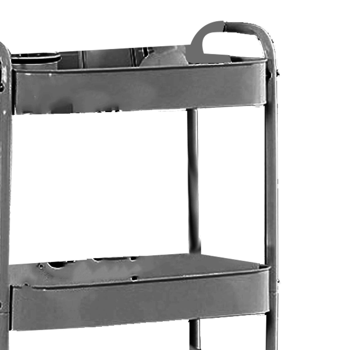 3 Tier Utility Rolling Cart with Caster Wheels Movable Multifunctional Storage Cart for Kitchen Bathroom Black 4 Layers
