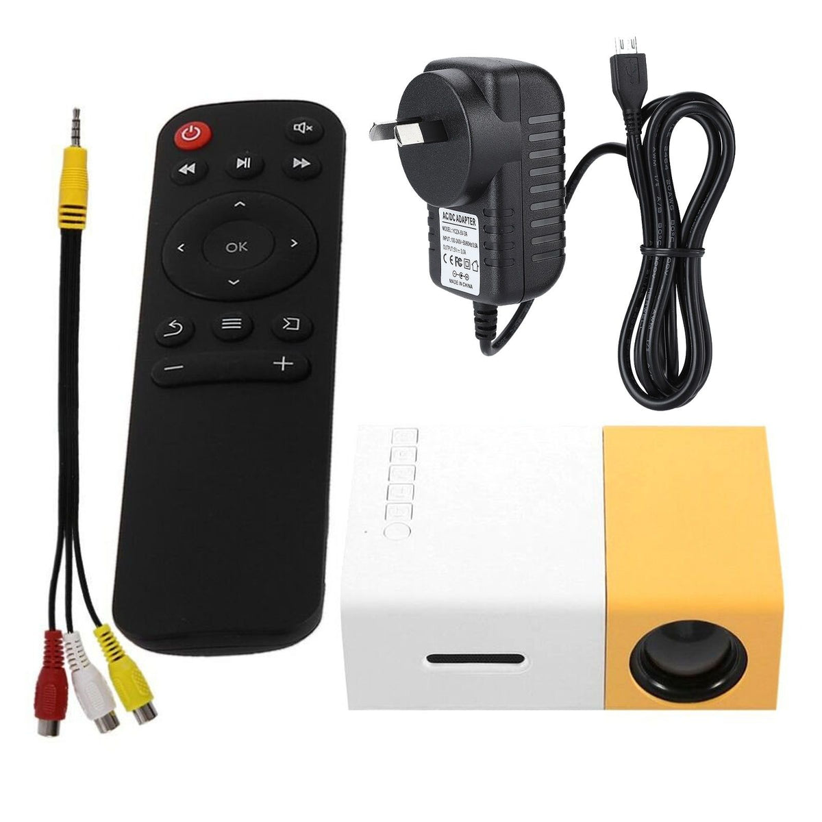 Mini Projector YG300 1080P HD LED Portable Home Theater Movie Projector for Office Travel AU Plug 110‑220V