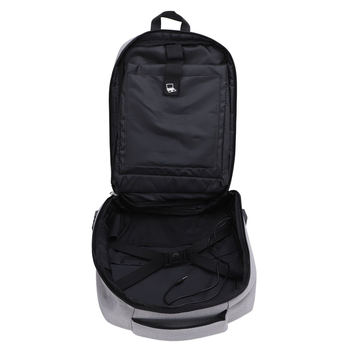 Satellite Travel Bag Anti Theft Laptop Backpack Dish Router Accessories Storage with USB Charging Port Water Resistant Multi Functional