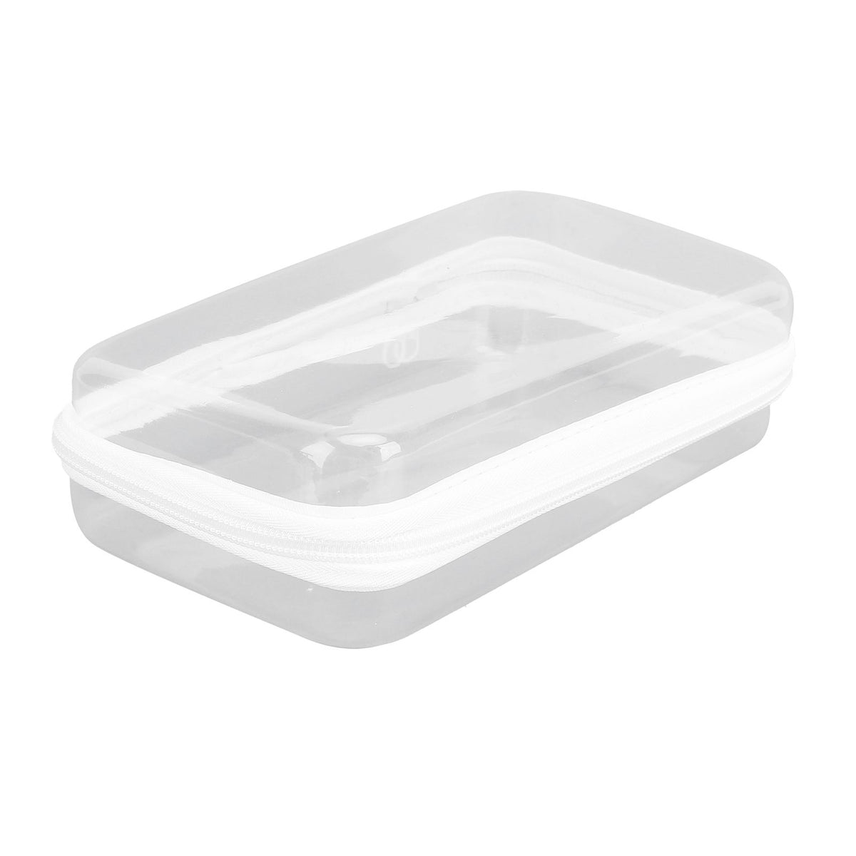 3pcs Zippered Hard Pouch PVC Clear Hard Shell Zipper Case Travel Bags for Building Blocks Puzzles Cosmetics Crafting Supplies