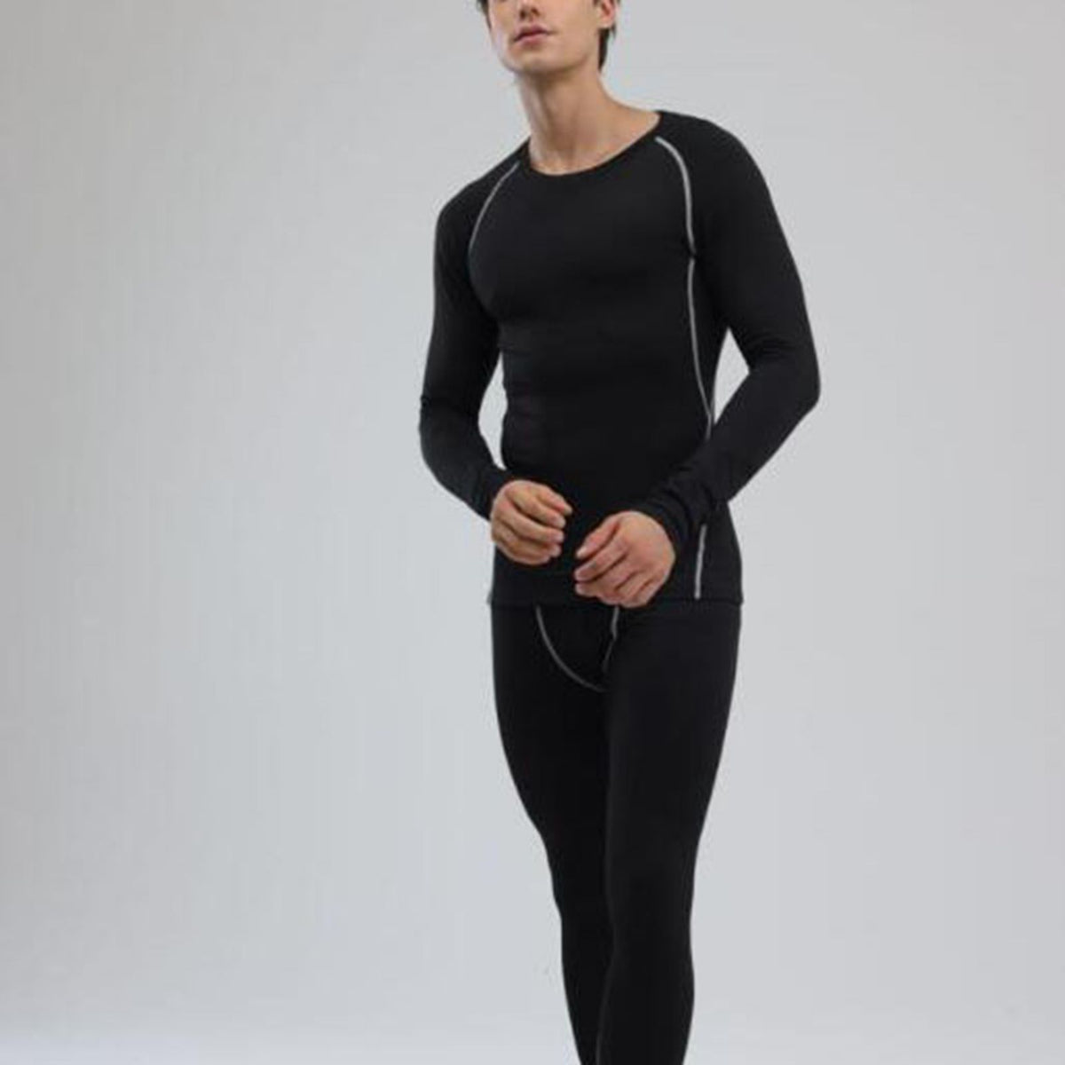 Men Thermal Underwear Set Slim Fit Base Layer Underwear Top Bottoms Suit for Home Outdoor Activities XXXL