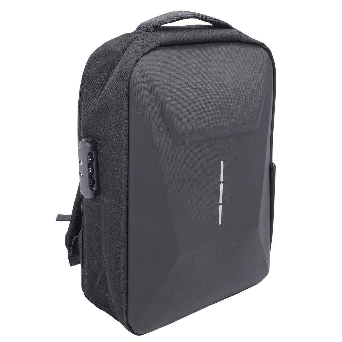 Backpack with USB Charging Port Black Water Resistant Anti Theft Password Lock Storage Backpack for Satellite Accessories Laptop