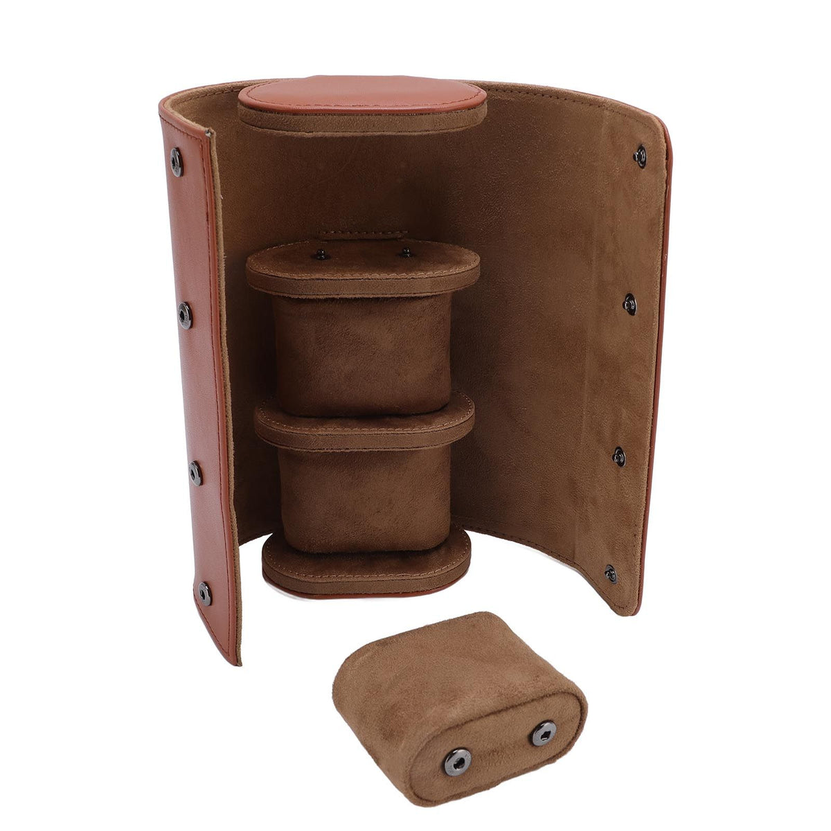 PU Leather Watch Roll Travel Case Mechanical Watch Case Organizer Box with Soft Lining Secure Storage for Home Storage Travel Display 3 Slot