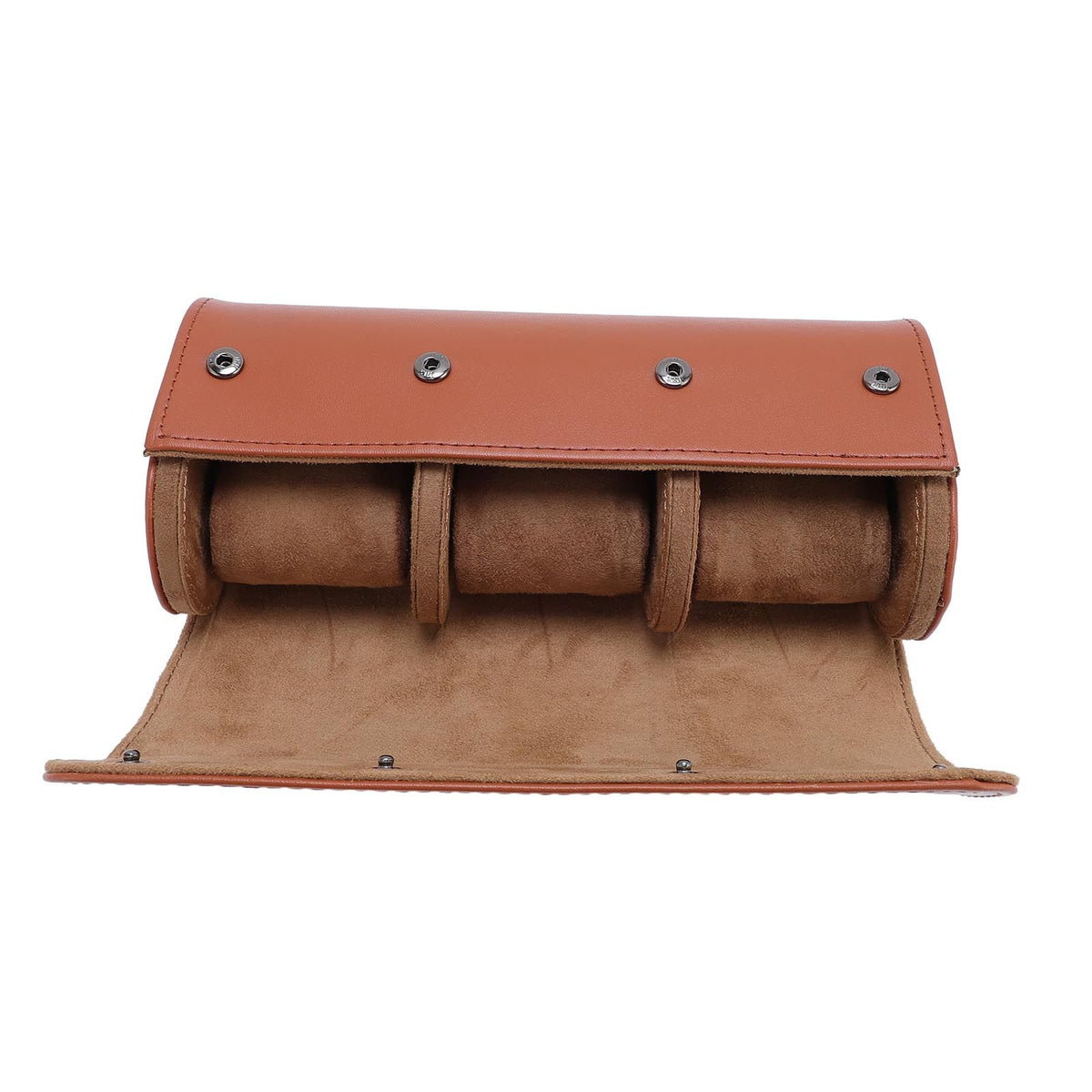 PU Leather Watch Roll Travel Case Mechanical Watch Case Organizer Box with Soft Lining Secure Storage for Home Storage Travel Display 3 Slot