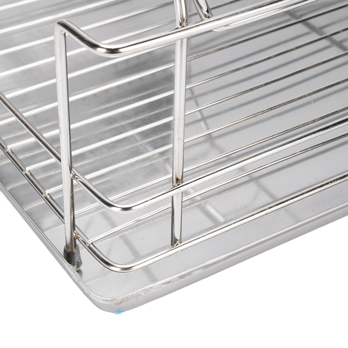 Dish Drying Rack Space Saving 2 Tier Dish Rack for Kitchen Counter Stainless Steel Dish Drainer with Cutlery Holder