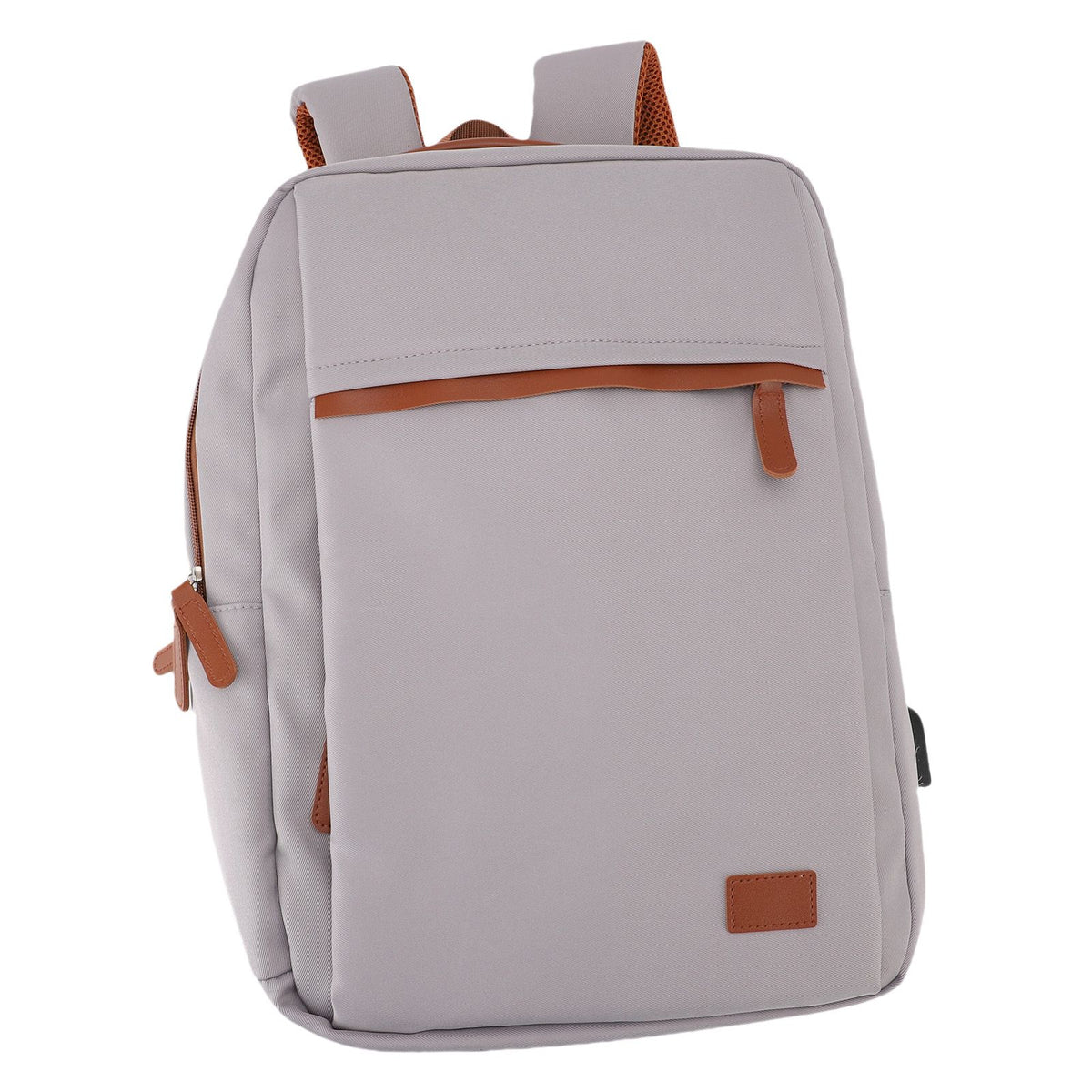 Travel Backpack with USB Charging Port Water Proof Men Women Suitcase Bag for 16 Inch Laptop 20-35L Capacity Light Grey