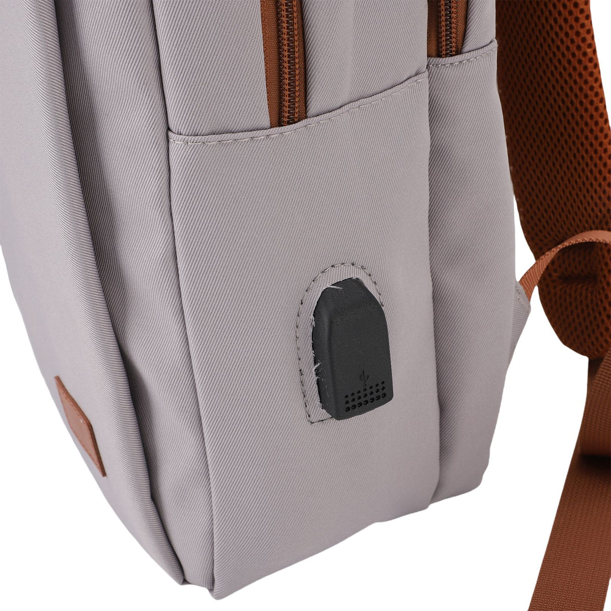 Travel Backpack with USB Charging Port Water Proof Men Women Suitcase Bag for 16 Inch Laptop 20-35L Capacity Light Grey