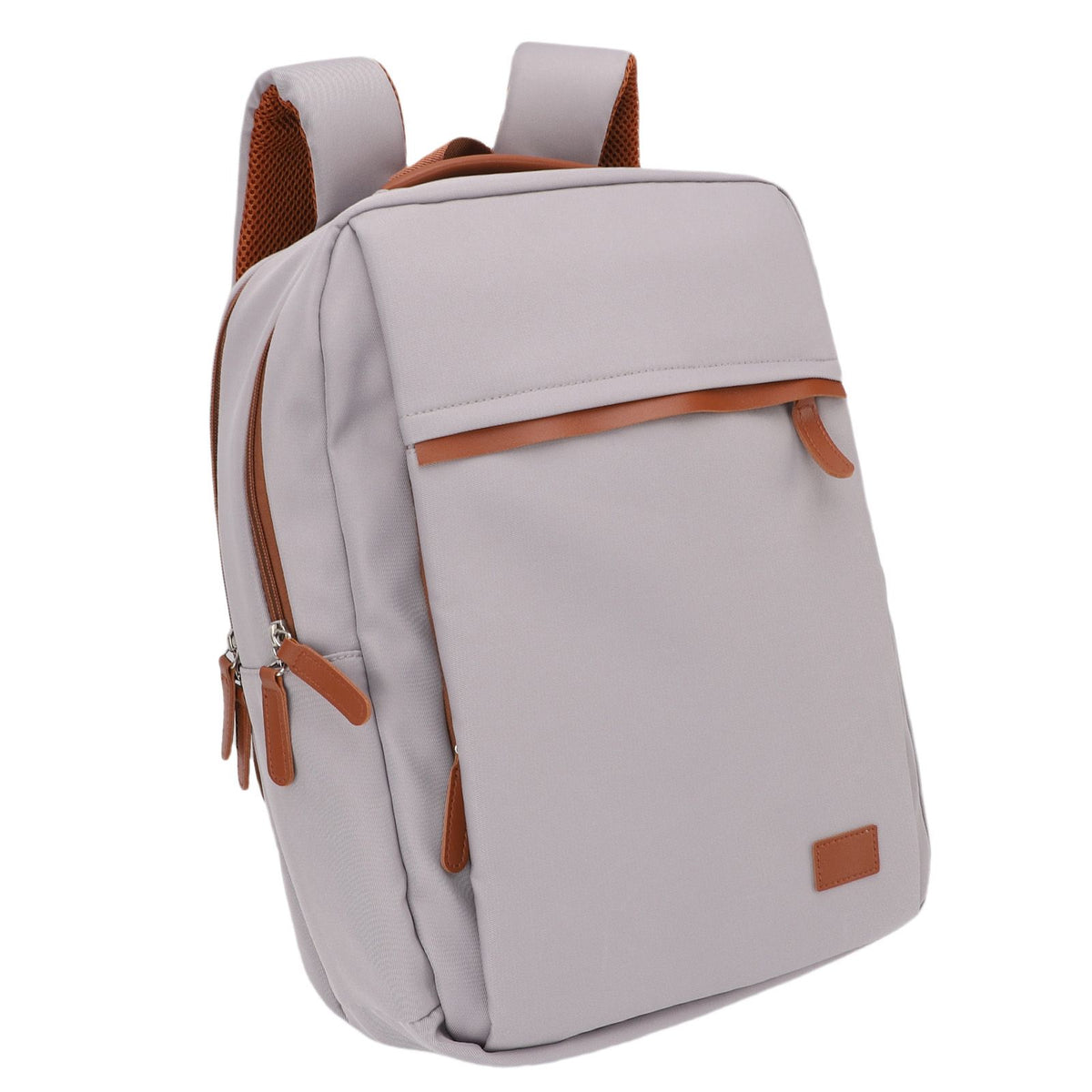 Travel Backpack with USB Charging Port Water Proof Men Women Suitcase Bag for 16 Inch Laptop 20-35L Capacity Light Grey