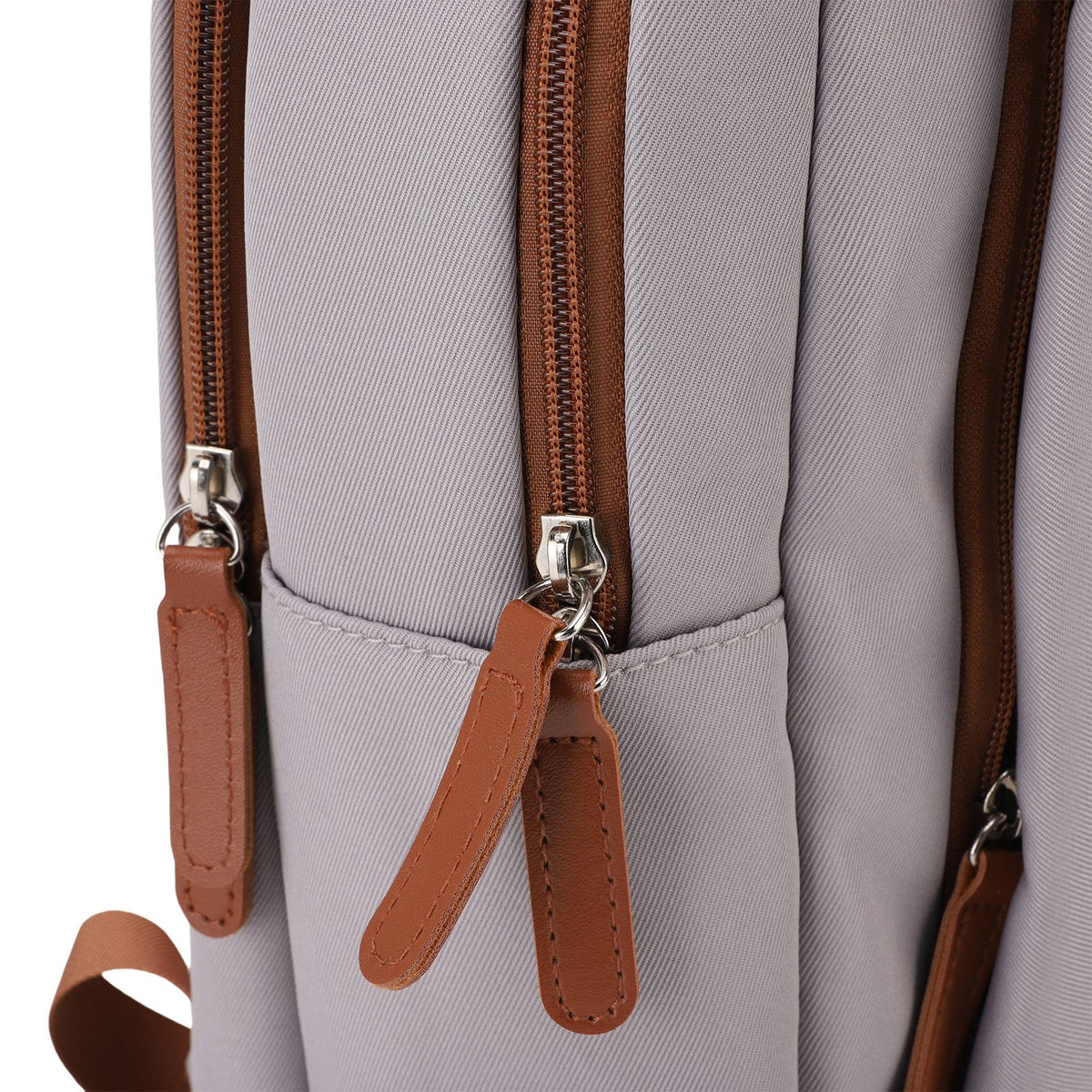 Travel Backpack with USB Charging Port Water Proof Men Women Suitcase Bag for 16 Inch Laptop 20-35L Capacity Light Grey
