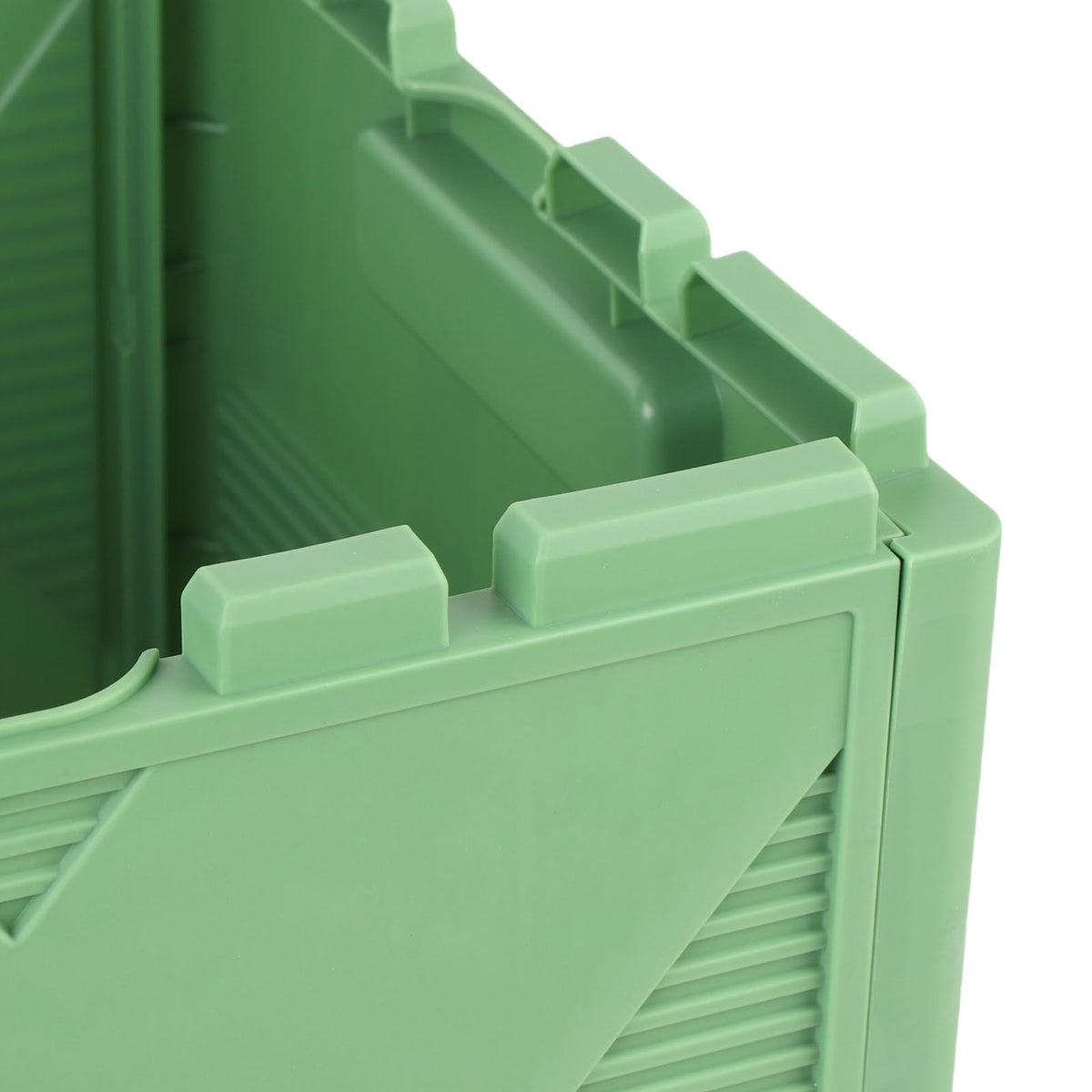 Toys Storage Box with Building Baseplate 37L Stackable Foldable Building Blocks Organizer Storage Container for Home Green