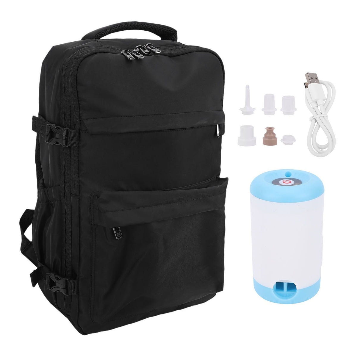 Vacuum Travel Backpack with Pump for Women Men Laptop Water Proof Work Compression Bag Casual Daypack