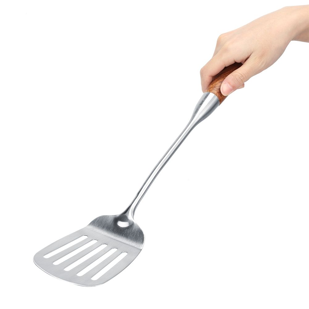 4Pcs/Set 304 Stainless Steel Rosewood Cooking Utensils Cookware Set Kitchen Tool