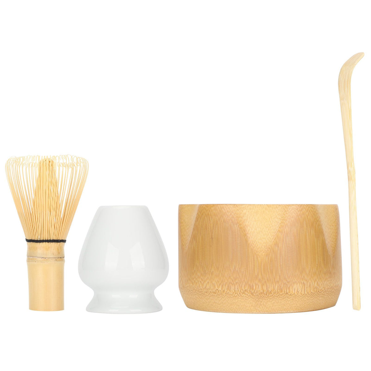 Matcha Making Tool Set Bamboo Tea Whisk Tea Scoop Bowl Ceramic Tea Whisk Holder Teaware Set