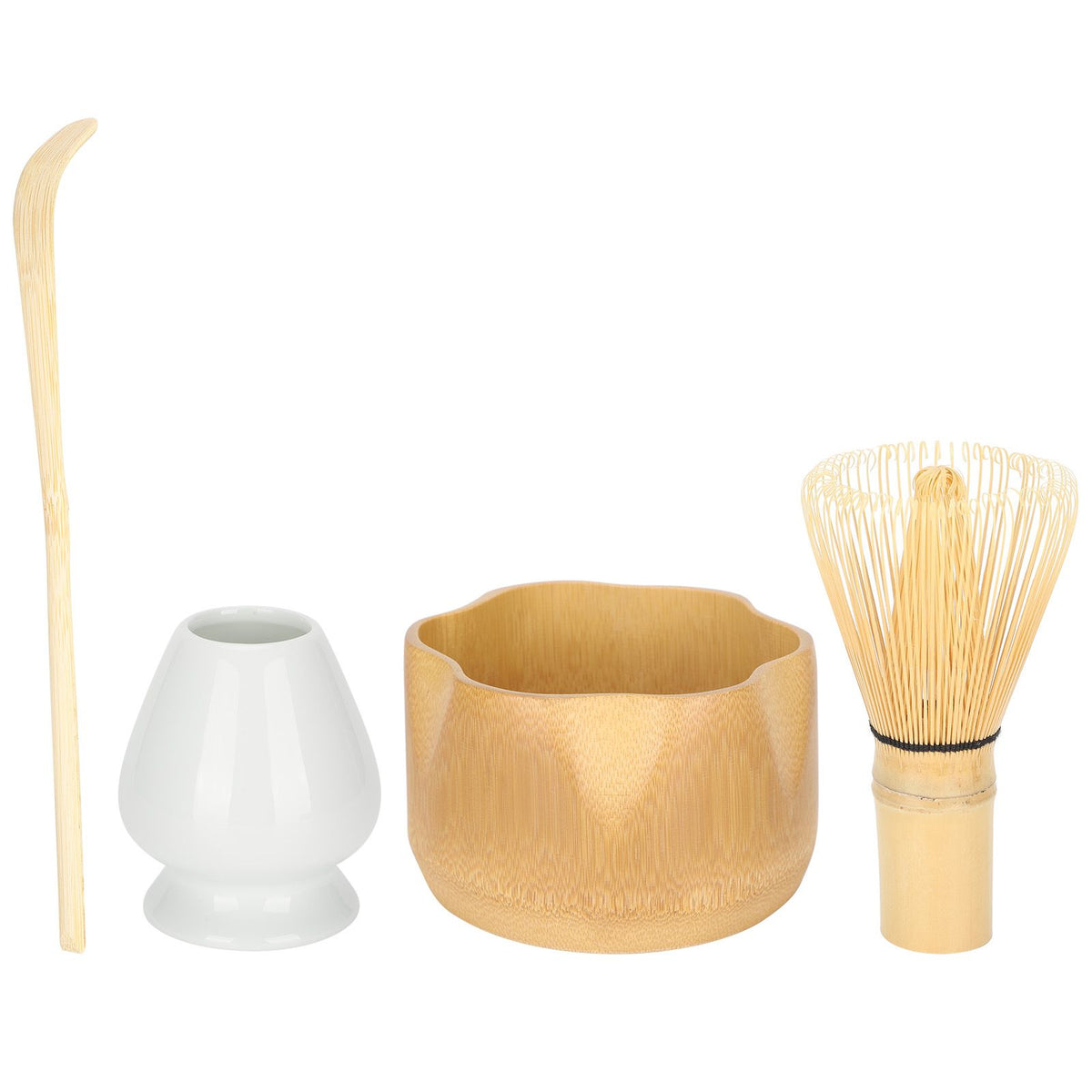 Matcha Making Tool Set Bamboo Tea Whisk Tea Scoop Bowl Ceramic Tea Whisk Holder Teaware Set