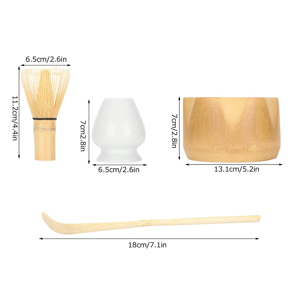 Matcha Making Tool Set Bamboo Tea Whisk Tea Scoop Bowl Ceramic Tea Whisk Holder Teaware Set