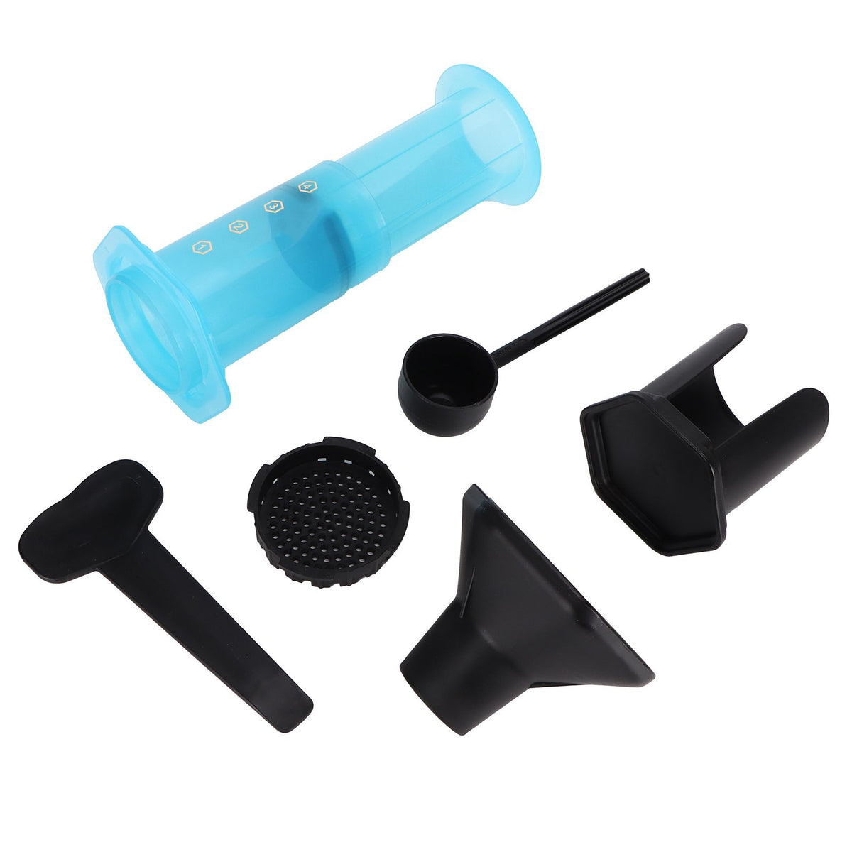 Coffee Press Portable Coffee Maker Household Press Drip Coffee Machine with 400Pcs Filter PaperBlue