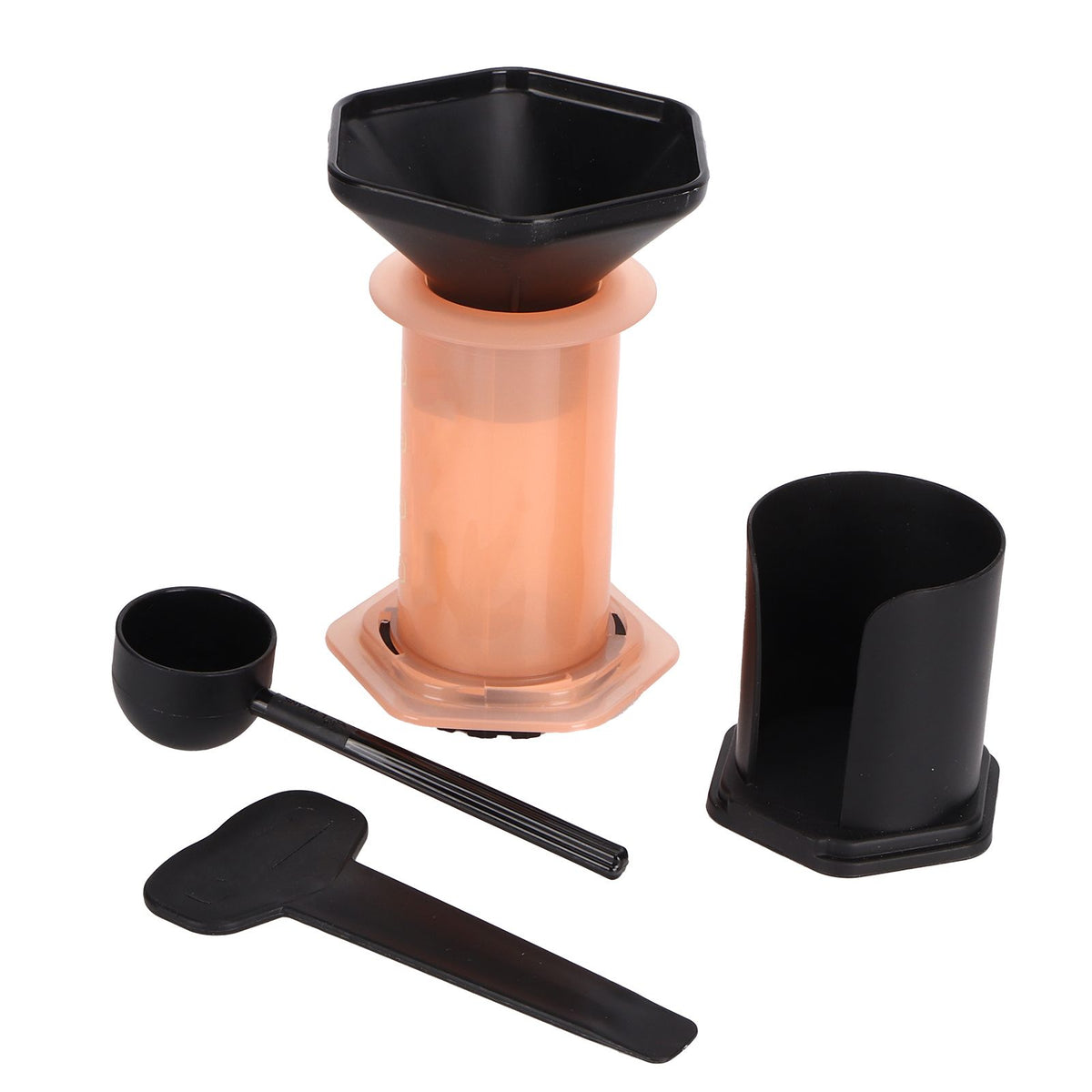 Coffee Press Portable Coffee Maker Household Press Drip Coffee Machine with 400Pcs Filter PaperOrange