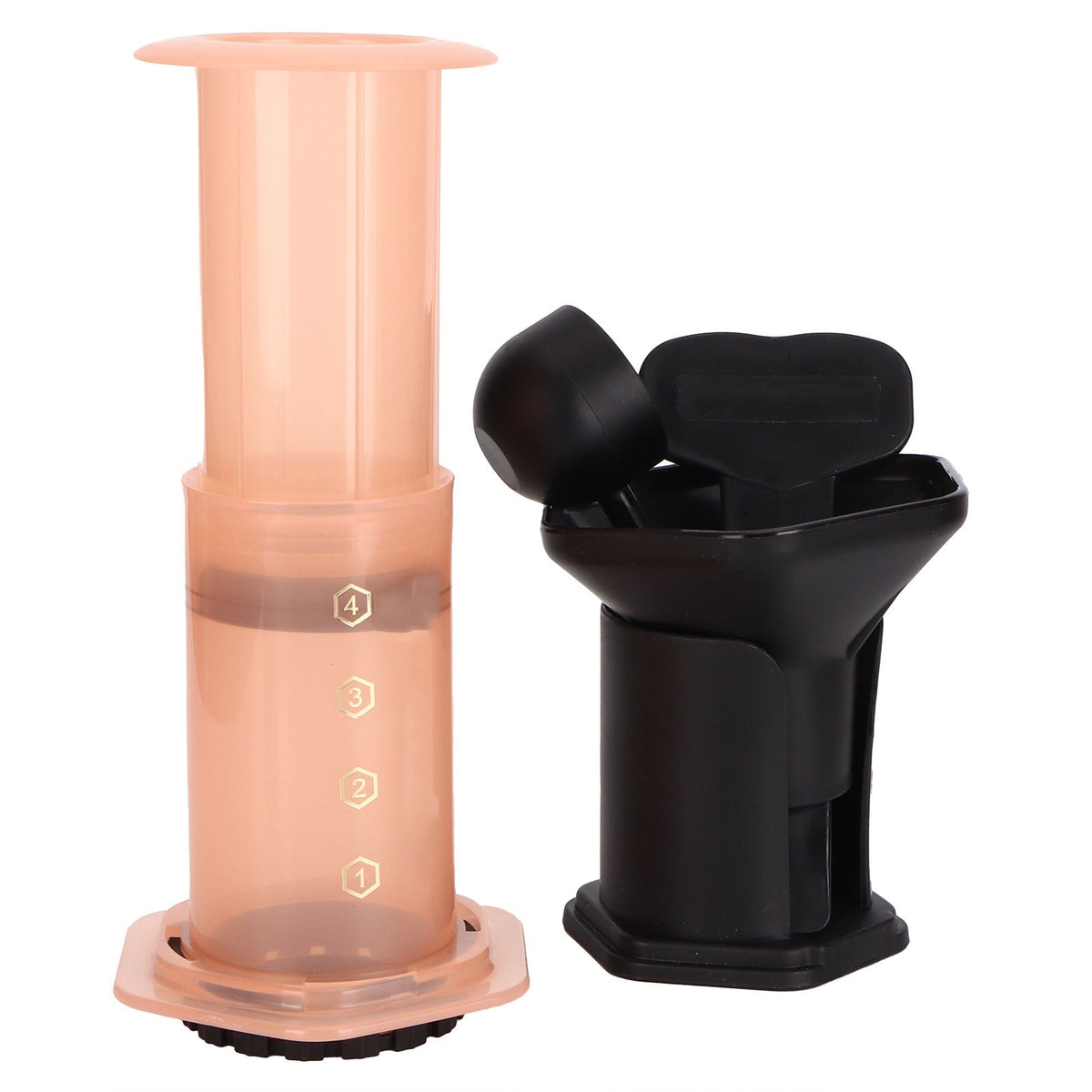 Coffee Press Portable Coffee Maker Household Press Drip Coffee Machine with 400Pcs Filter PaperOrange