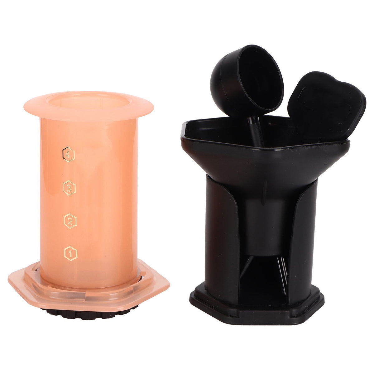 Coffee Press Portable Coffee Maker Household Press Drip Coffee Machine with 400Pcs Filter PaperOrange