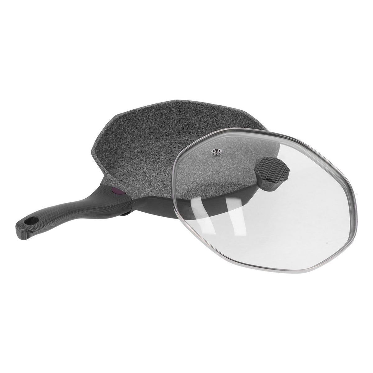 Octagonal Shape Pan NonStick Frying Pan for Induction Cooker Electric Ceramic Stove Gas Stove(Small 28cm 11.0in )