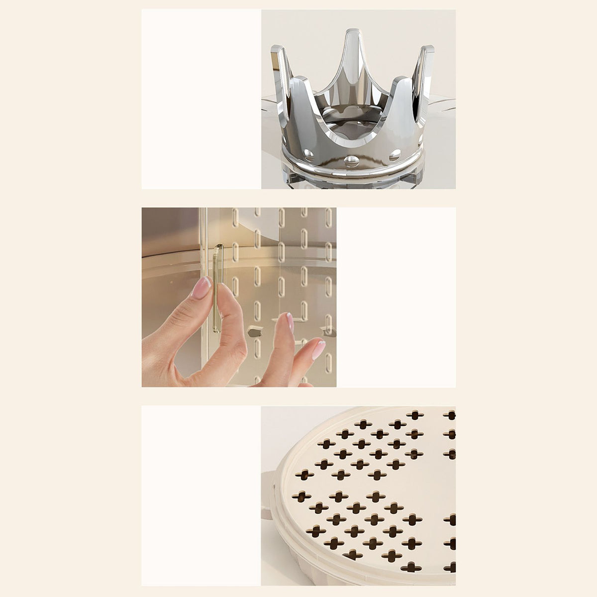 Dust Proof Food Storage Box Multi Functional Sealed Food Storage Container for Summer 4 Layers