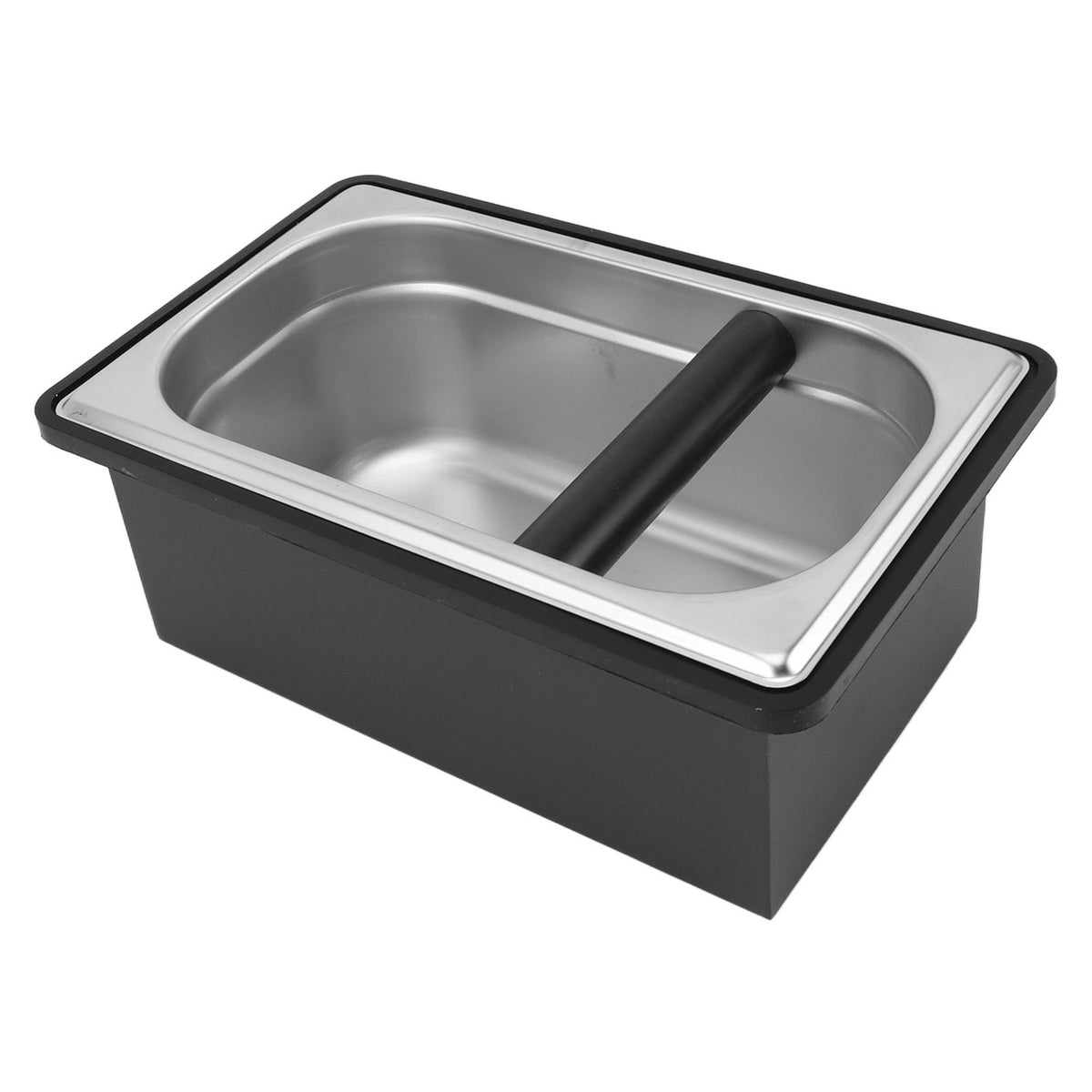 Coffee Knock Box Stainless Steel Plastic Removable Coffee Ground Container with Knock Bar for Home Cafe