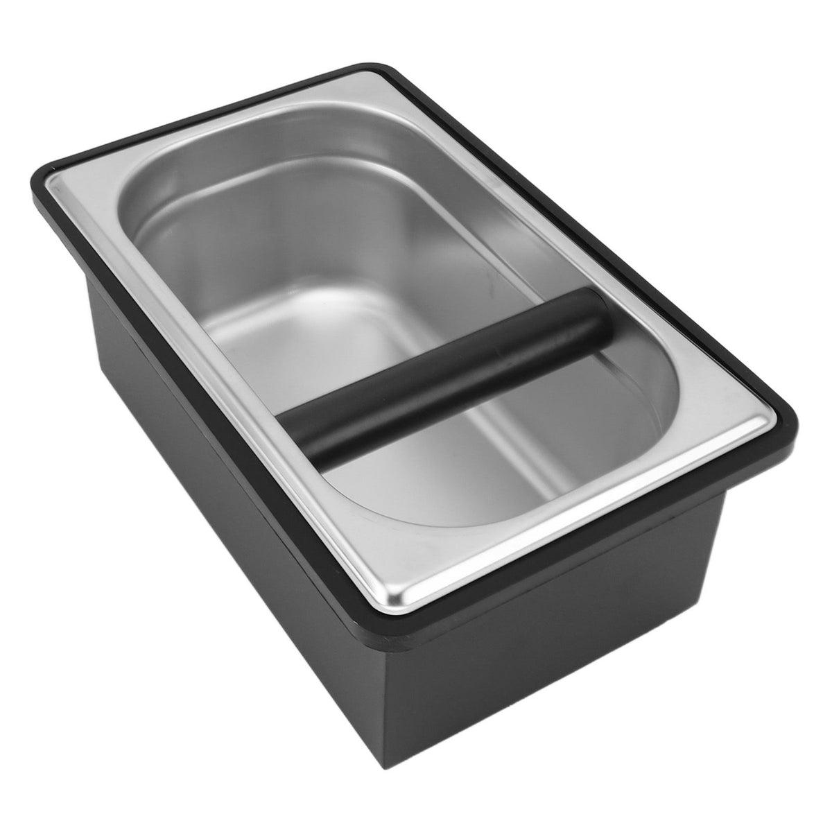 Coffee Knock Box Stainless Steel Plastic Removable Coffee Ground Container with Knock Bar for Home Cafe
