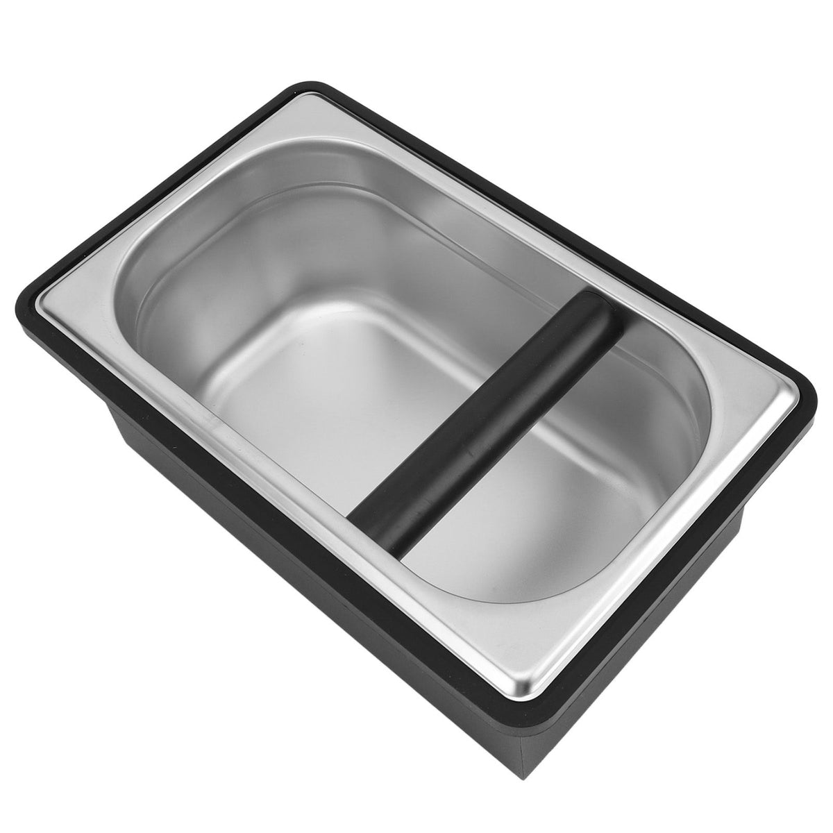 Coffee Knock Box Stainless Steel Plastic Removable Coffee Ground Container with Knock Bar for Home Cafe