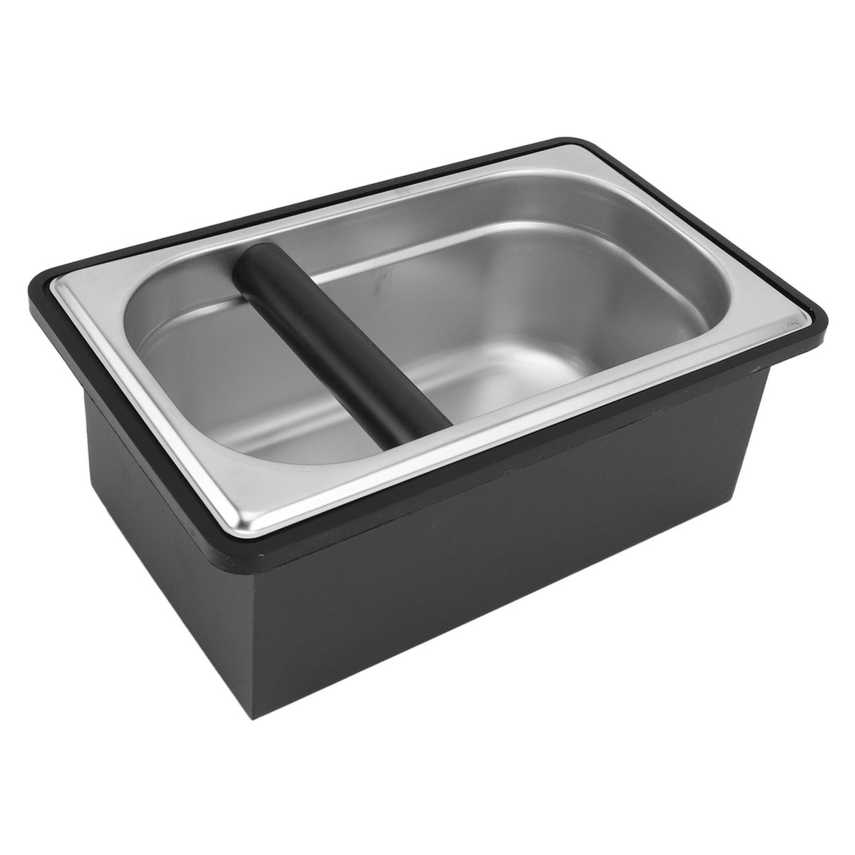 Coffee Knock Box Stainless Steel Plastic Removable Coffee Ground Container with Knock Bar for Home Cafe