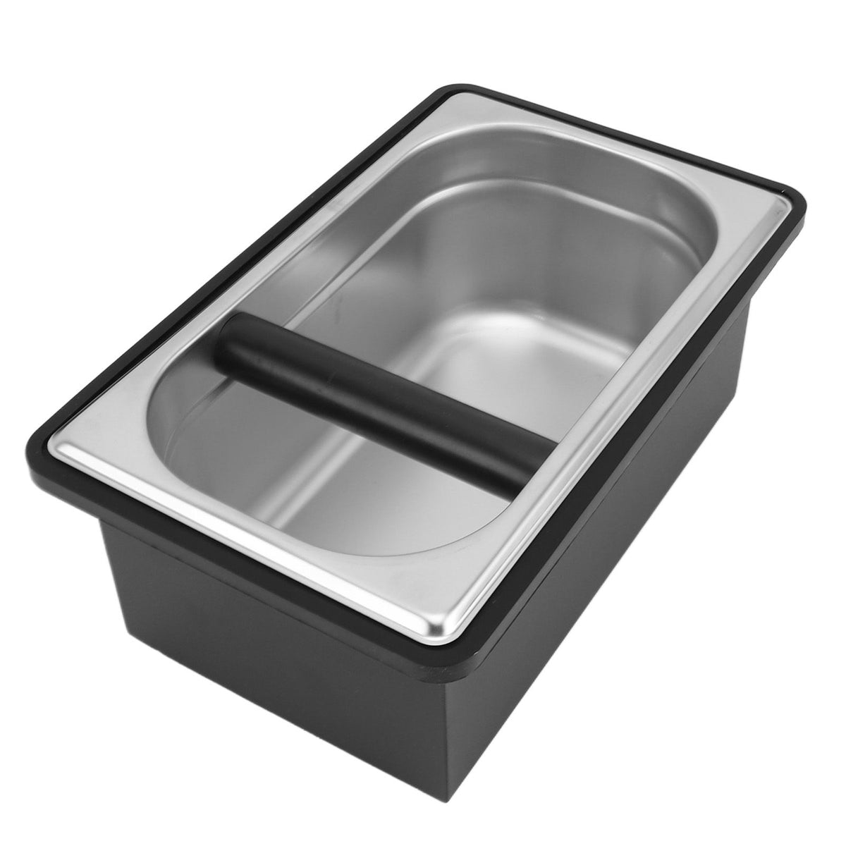 Coffee Knock Box Stainless Steel Plastic Removable Coffee Ground Container with Knock Bar for Home Cafe