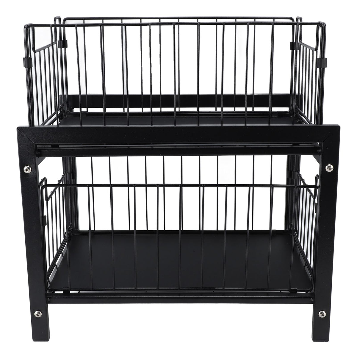 Under Sink Organizer Iron 2 Tier Pull Out Spice Rack Countertop Storage Shelf for Kitchen Bathroom Cabinet