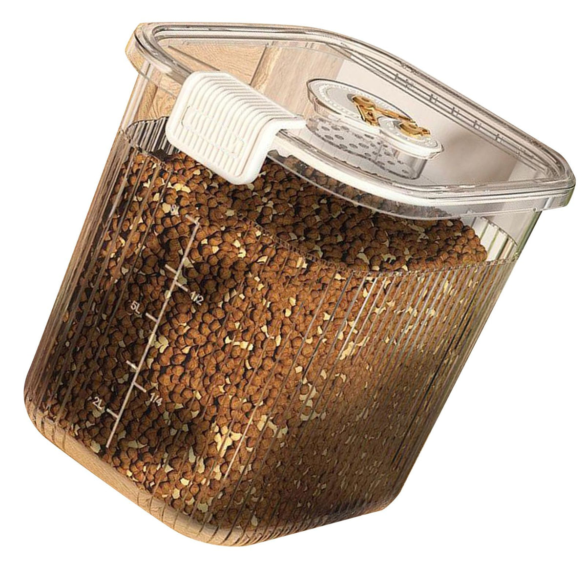 Pet Food Storage Container Airtight PET Large Capacity with Lid Cat Dog Food Bin for Home Pet Supplies