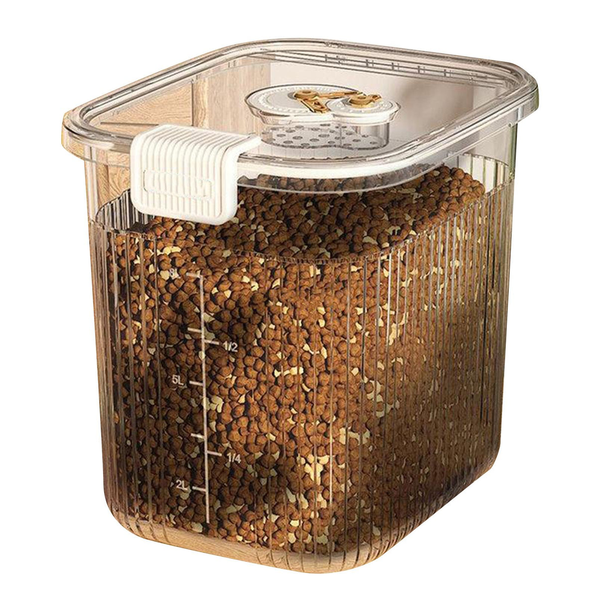 Pet Food Storage Container Airtight PET Large Capacity with Lid Cat Dog Food Bin for Home Pet Supplies