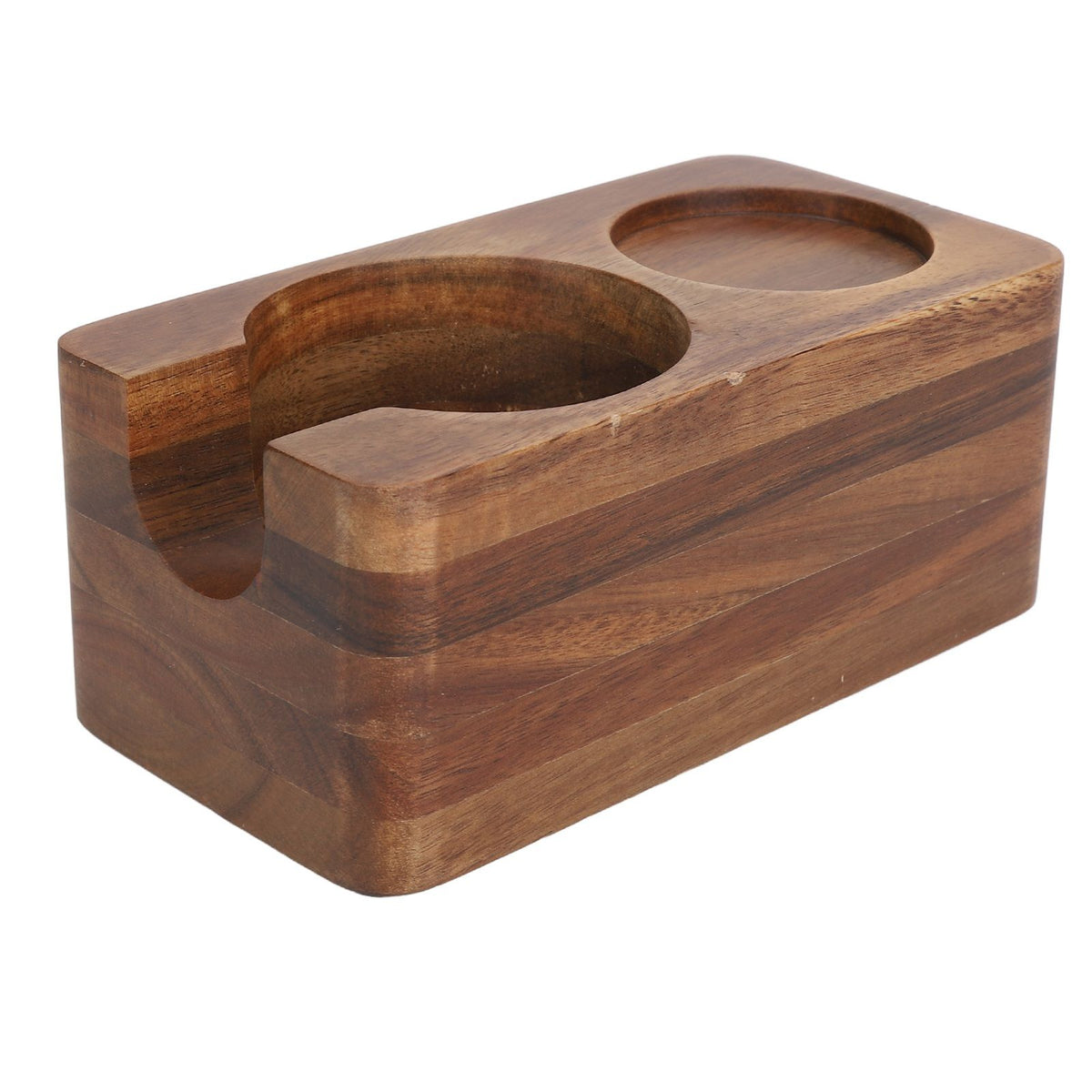 58mm Coffee Tamper Stand Wood Stable Long Durability Protafilter Holder Tamping Station for Home
