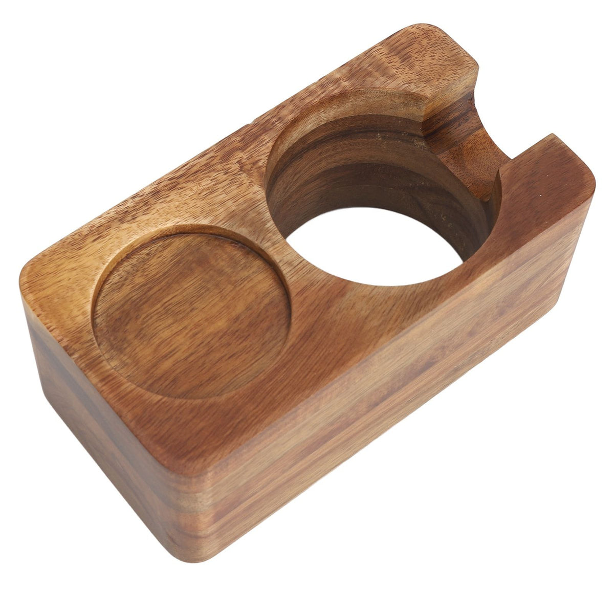 58mm Coffee Tamper Stand Wood Stable Long Durability Protafilter Holder Tamping Station for Home