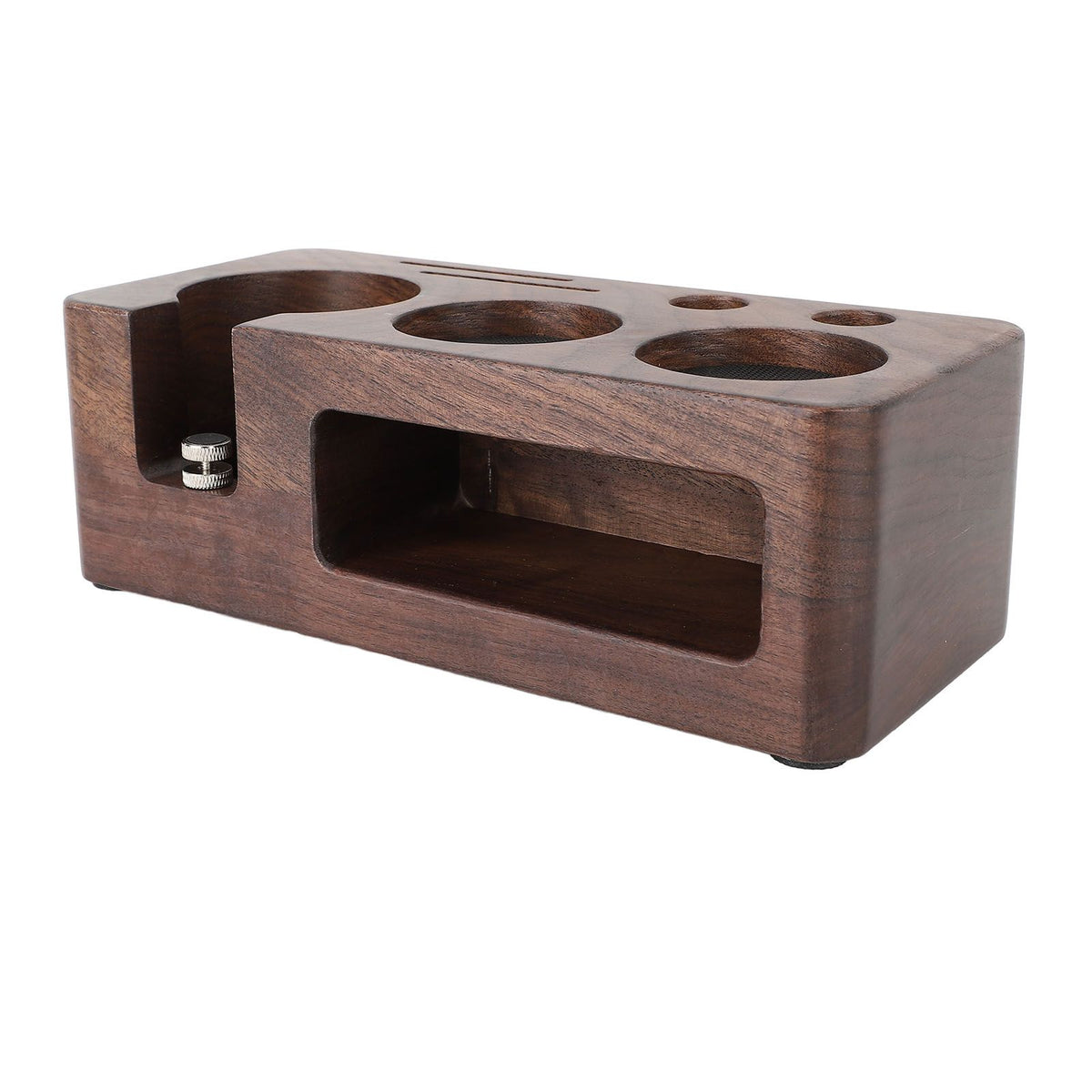 Coffee Tamper Station Wooden Coffee Portafilter Holder Tamping Stand for Home Kitchen Cafe Bar 51mm/2in
