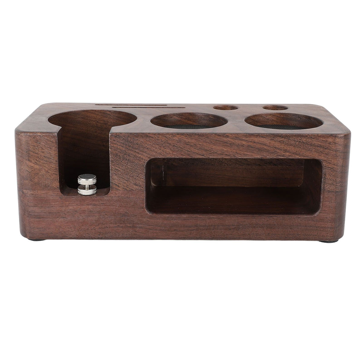 Coffee Tamper Station Wooden Coffee Portafilter Holder Tamping Stand for Home Kitchen Cafe Bar 51mm/2in