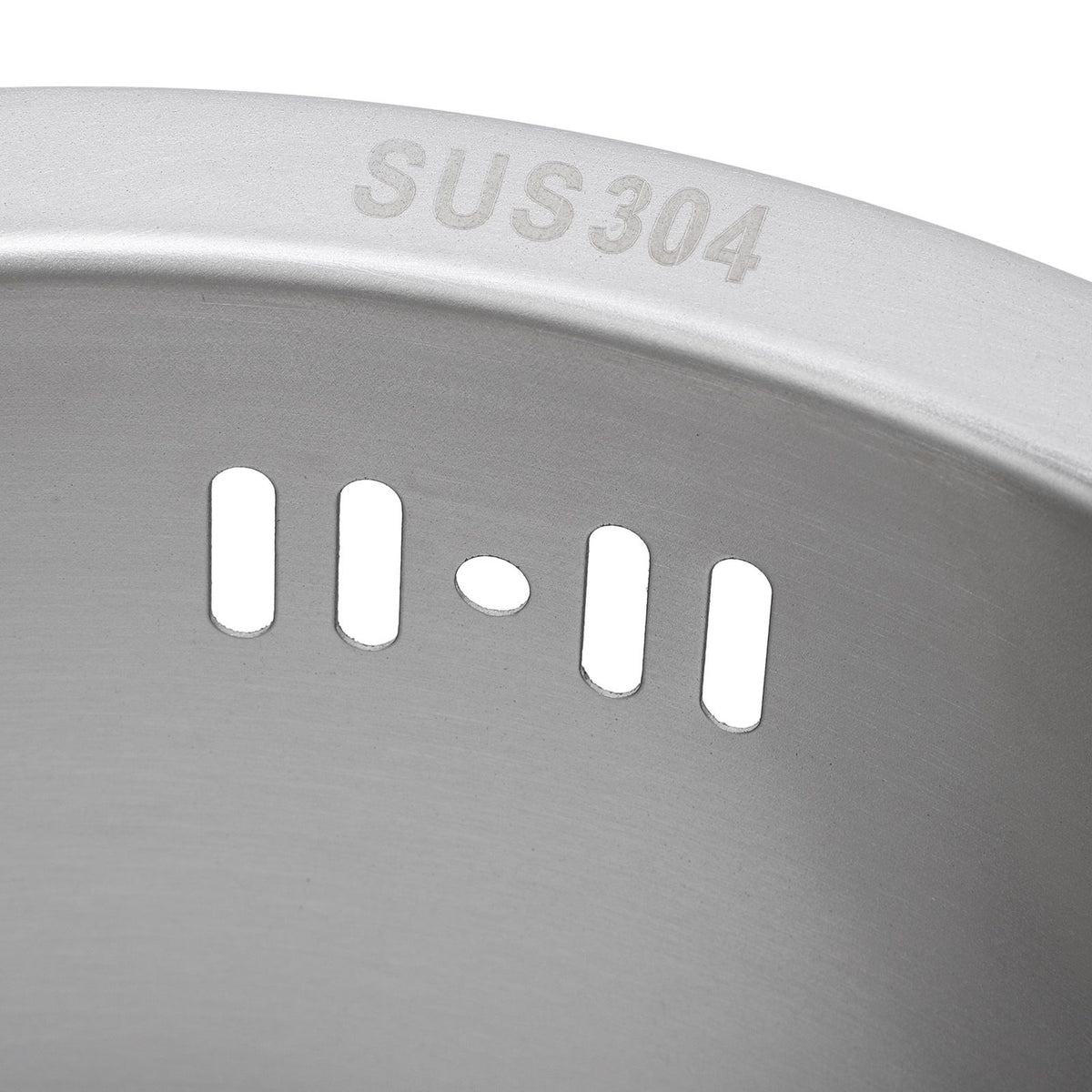 Kitchen Sink Undermount 304 Stainless Steel Single Bowl Mini Round Sink with Strainer 28cm Outer Diameter Brushed