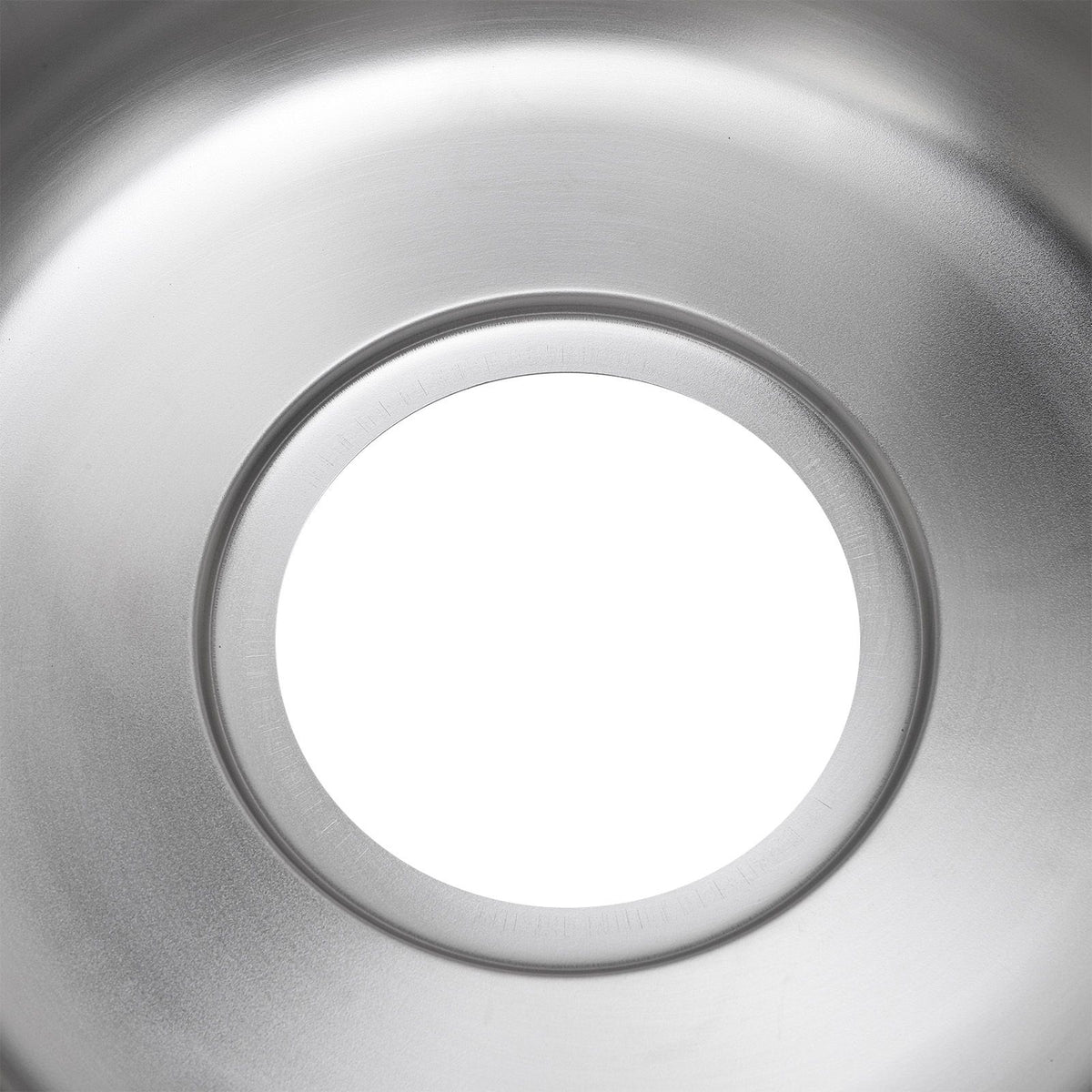 Kitchen Sink Undermount 304 Stainless Steel Single Bowl Mini Round Sink with Strainer 28cm Outer Diameter Brushed