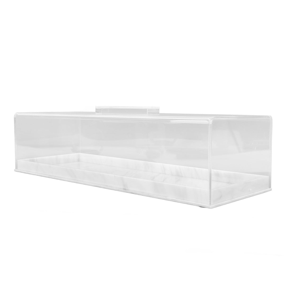 Rectangular Cake Tray Marble Grain Acrylic Multifunctional Dessert Serving Tray with Lid