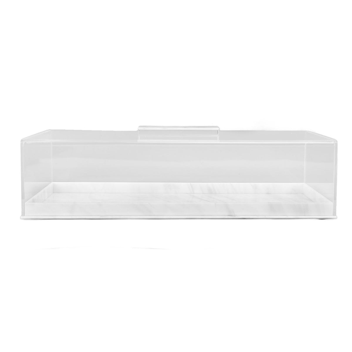 Rectangular Cake Tray Marble Grain Acrylic Multifunctional Dessert Serving Tray with Lid